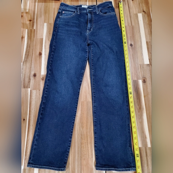 Hudson NOA Straight Leg Jeans Size 27 Dark Wash High Rise Premium Denim - Picture 2 of 7